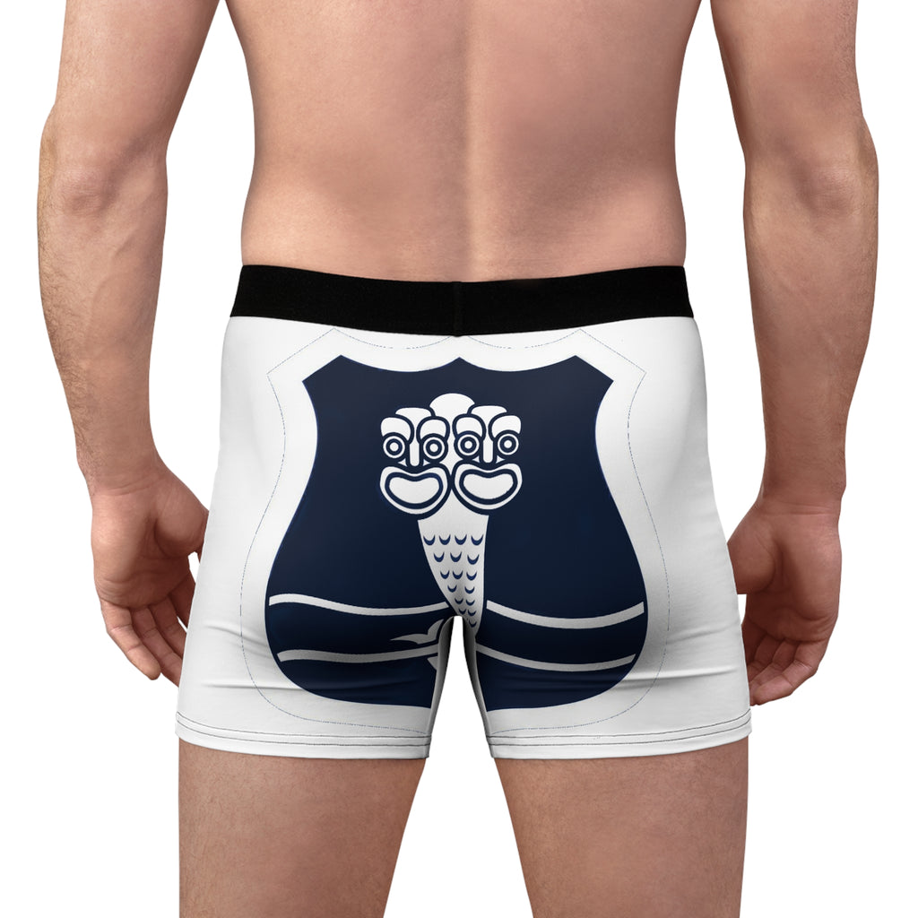 Merlion Crest Boxer Briefs — Men's Novelty Pool / Singapore Travel Underwear