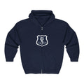Caduceus Shield Zip Hoodie — Medical Staff Emblem Full‑Zip Sweatshirt