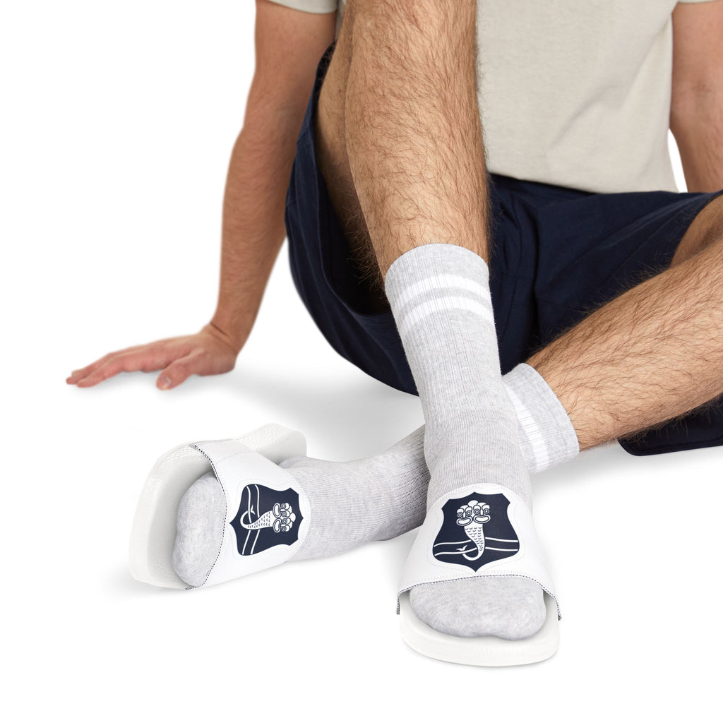 White Taniwha Slide Sandals