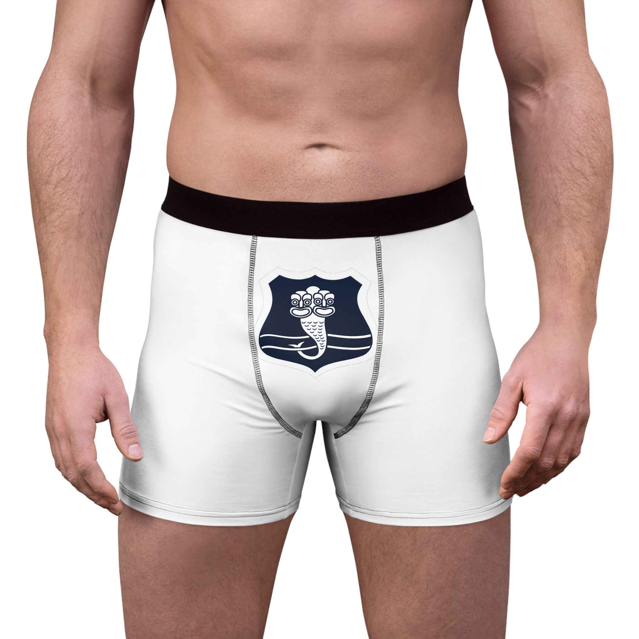 Merlion Crest Boxer Briefs — Men's Novelty Pool / Singapore Travel Underwear